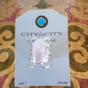 1219 CITY by CITY Genuine Stone Ring New